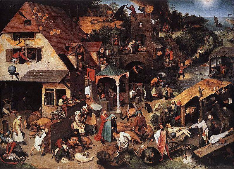 Pieter Bruegel the Elder Netherlandish Proverbs oil painting image